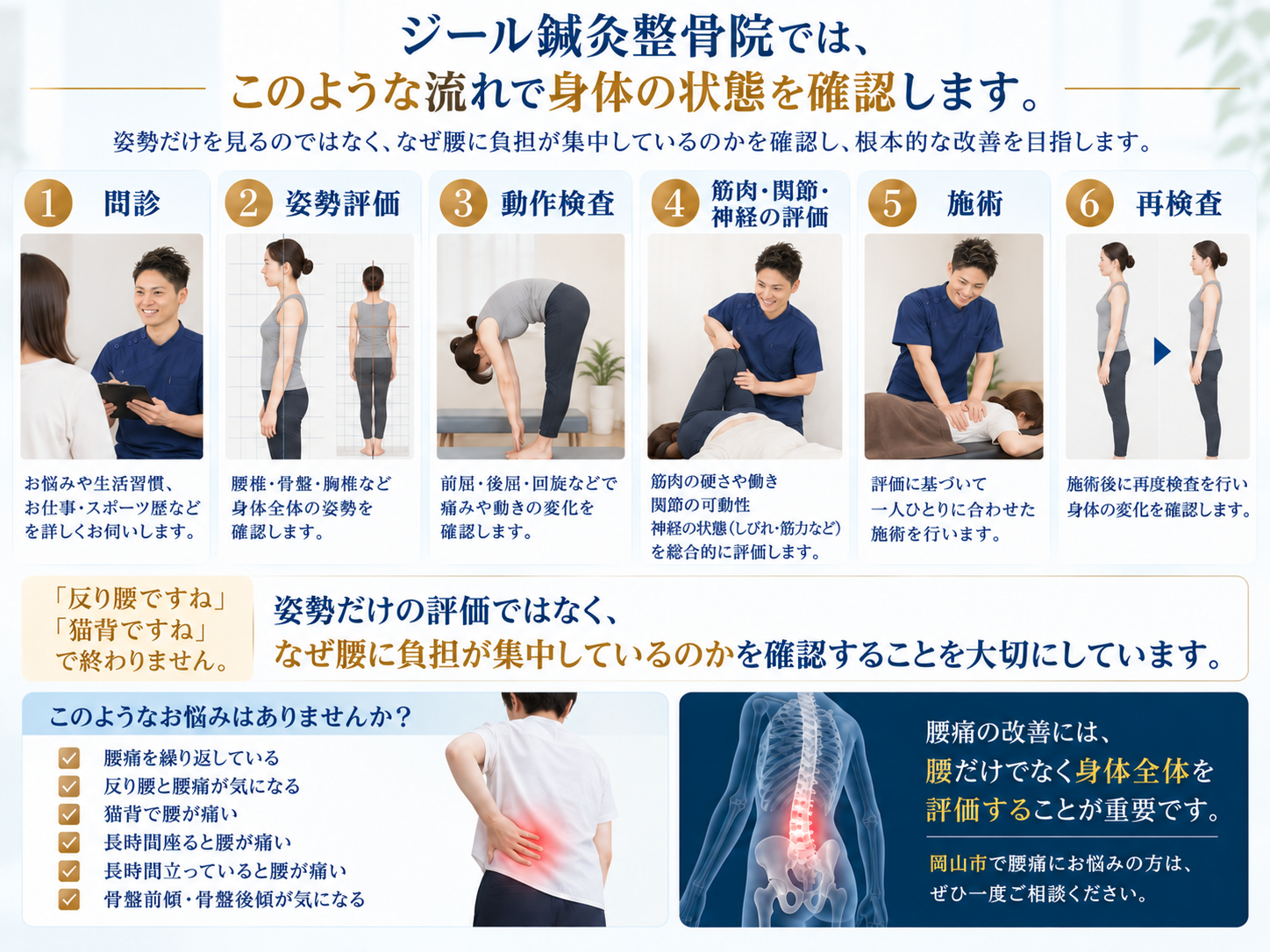 岡山市中区・南区｜腰痛姿勢
