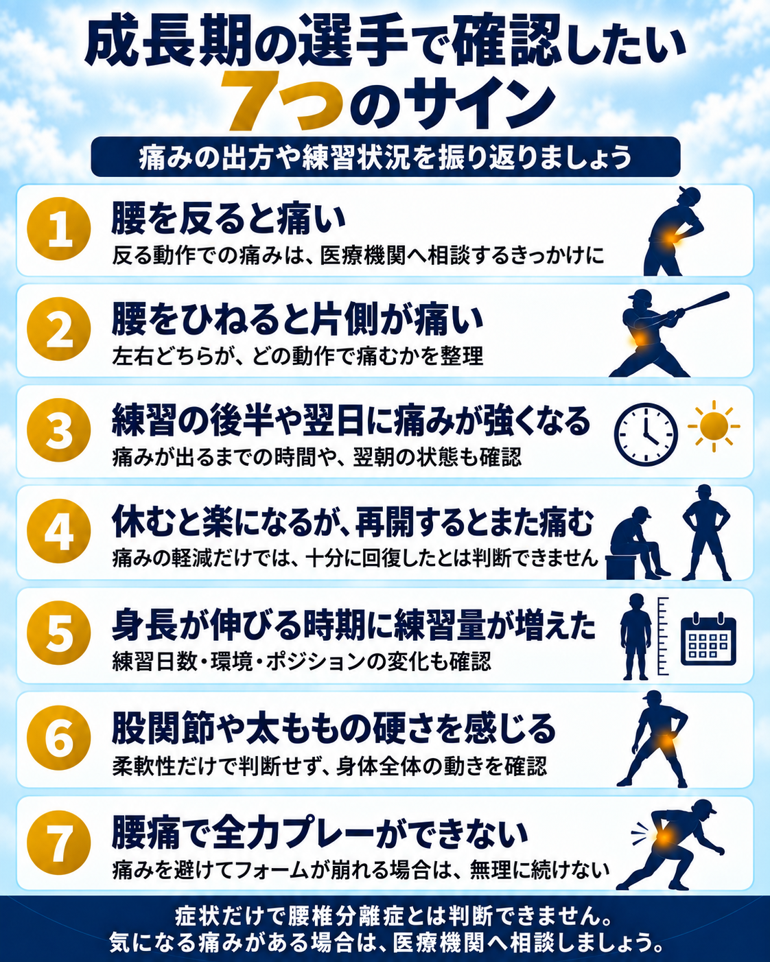 分離症７つのサイン｜岡山市中区南区ジール鍼灸整骨院